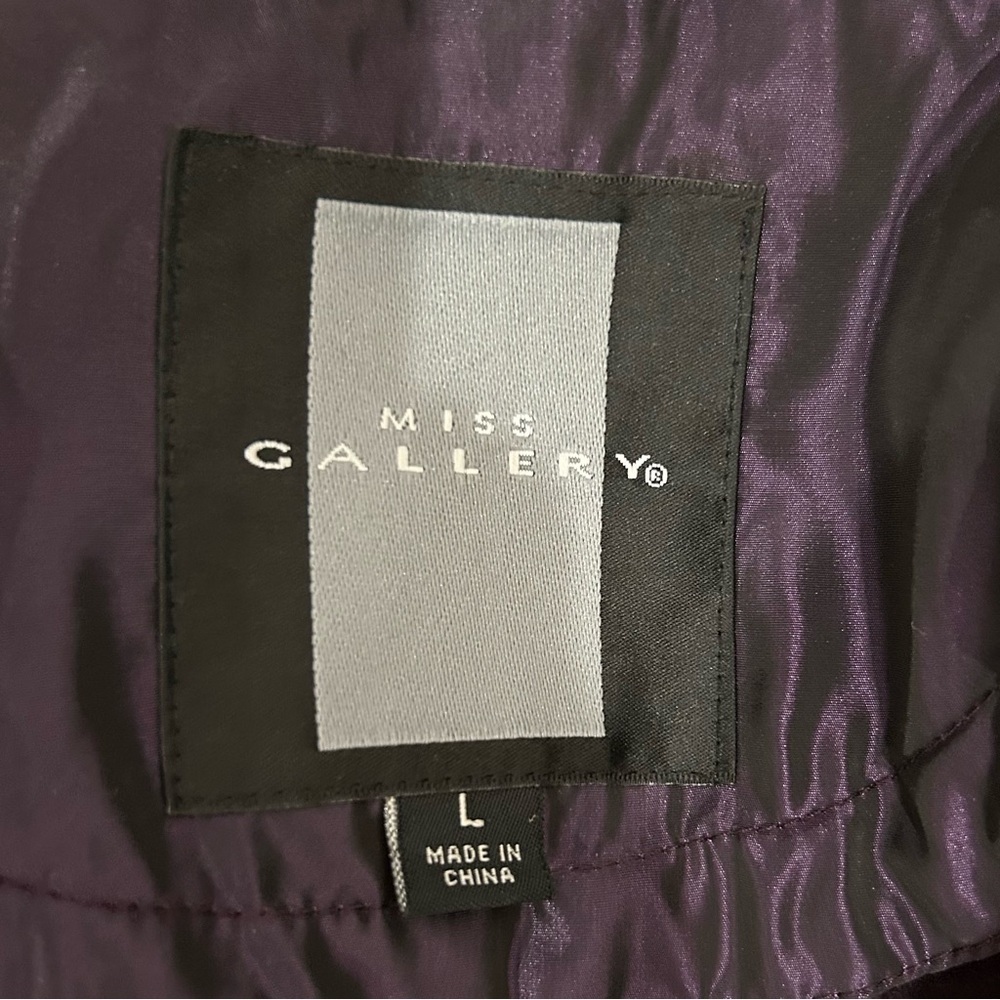 Miss Gallery Women's Deep Purple Utility Jacket Size Large Excellent Condition - Picture 8 of 10